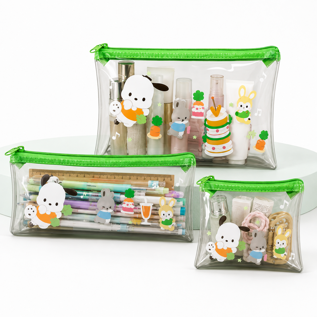 Custom Clear PVC Zipper Pencil Pouch