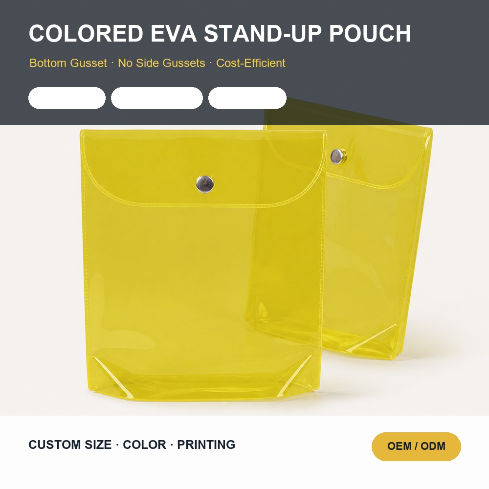 Colored EVA Snap Button Packaging Pouch