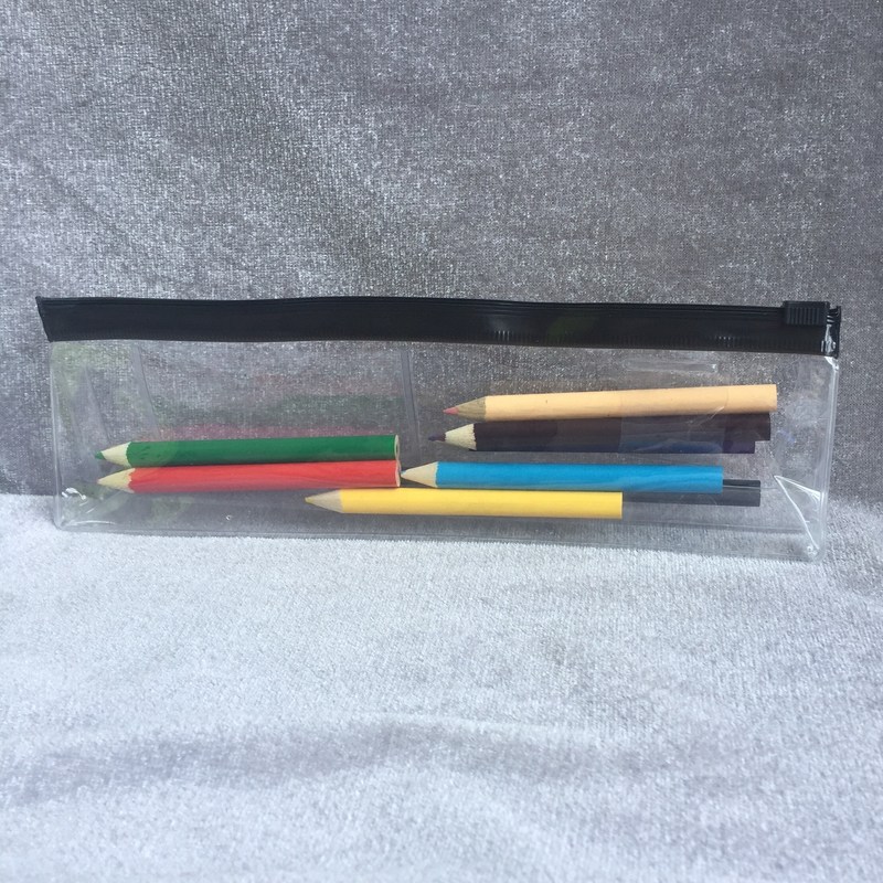Clear Pvc Pencil Pouch Big Capacity Zipper Bag Makeup